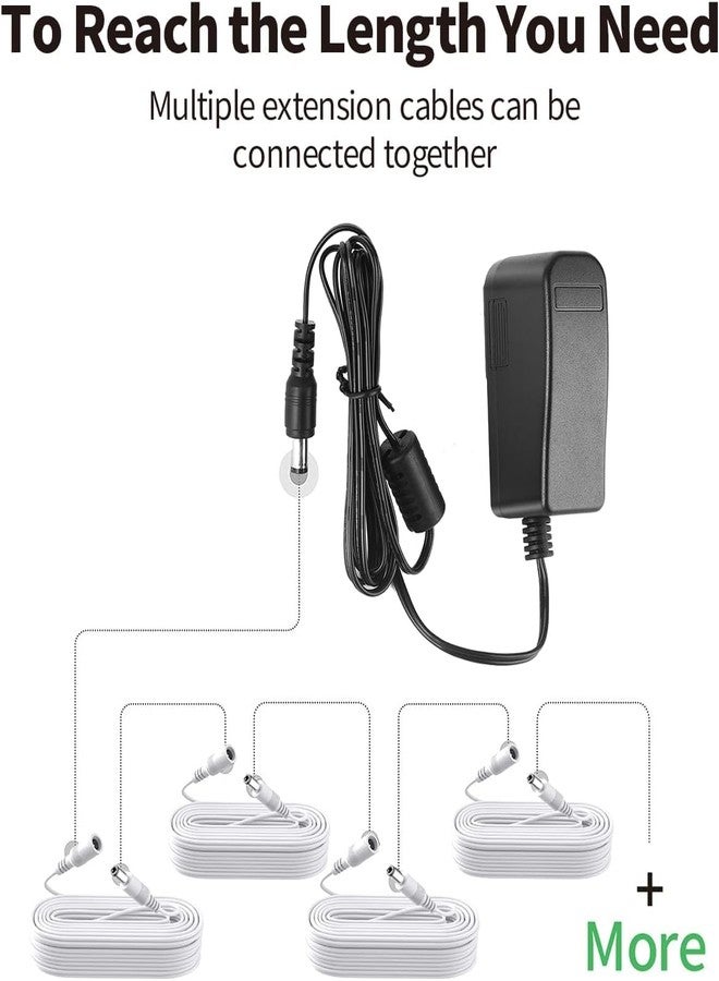 HAKUHO كابل تمديد التيار المستمر من HAKUHO، موصل طاقة ذكر إلى أنثى، سلك محول لكاميرات المراقبة الأمنية CCTV، وشرائط إضاءة LED، وأنظمة DVR (2 متر) - Image 4